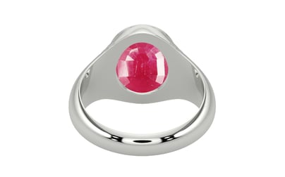 Sterling Silver Ruby Ring Fine Quality (R7)