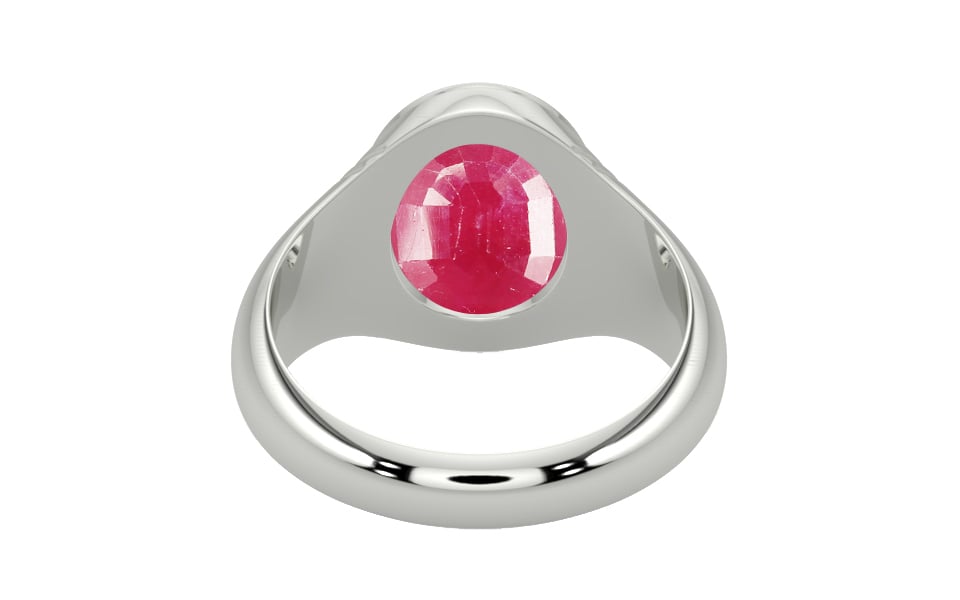 Sterling Silver Ruby Ring Fine Quality (R7)