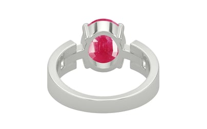 Sterling Silver Ruby Ring Fine Quality (R8)