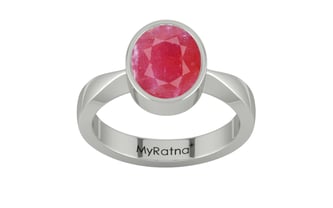 Sterling Silver Ruby Ring Fine Quality (R9)