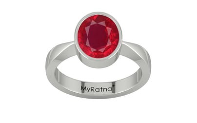 Sterling Silver Ruby Ring Rare Quality (R9)