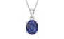 Sterling Silver Thailand Blue Sapphire Pendant Fine Quality (P10)