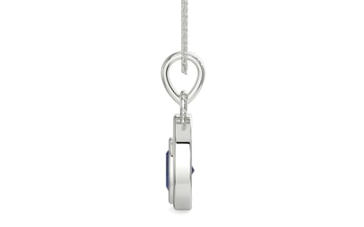 Sterling Silver Thailand Blue Sapphire Pendant Fine Quality (P12)