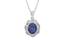 Sterling Silver Thailand Blue Sapphire Pendant Fine Quality (P5)