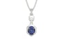 Sterling Silver Thailand Blue Sapphire Pendant Fine Quality (P6)