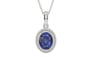 Sterling Silver Thailand Blue Sapphire Pendant Fine Quality (P7)