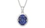 Sterling Silver Thailand Blue Sapphire Pendant Fine Quality (P8)