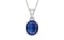 Sterling Silver Thailand Blue Sapphire Pendant Limited Quality (P10)