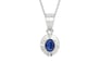 Sterling Silver Thailand Blue Sapphire Pendant Limited Quality (P11)