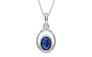 Sterling Silver Thailand Blue Sapphire Pendant Limited Quality (P12)