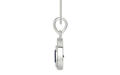 Sterling Silver Thailand Blue Sapphire Pendant Limited Quality (P12)