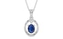 Sterling Silver Thailand Blue Sapphire Pendant Limited Quality (P2)