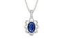 Sterling Silver Thailand Blue Sapphire Pendant Limited Quality (P3)