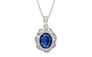 Sterling Silver Thailand Blue Sapphire Pendant Limited Quality (P5)