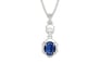 Sterling Silver Thailand Blue Sapphire Pendant Limited Quality (P6)
