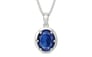 Sterling Silver Thailand Blue Sapphire Pendant Limited Quality (P8)