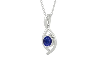 Sterling Silver Thailand Blue Sapphire Pendant Prime Quality (P1)