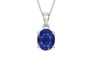 Sterling Silver Thailand Blue Sapphire Pendant Prime Quality (P10)