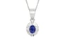 Sterling Silver Thailand Blue Sapphire Pendant Prime Quality (P11)