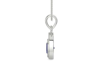 Sterling Silver Thailand Blue Sapphire Pendant Prime Quality (P12)