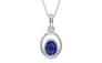 Sterling Silver Thailand Blue Sapphire Pendant Prime Quality (P12)