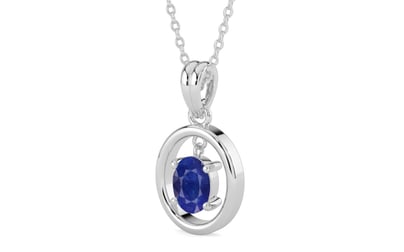 Sterling Silver Thailand Blue Sapphire Pendant Prime Quality (P2)