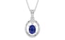 Sterling Silver Thailand Blue Sapphire Pendant Prime Quality (P2)