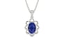 Sterling Silver Thailand Blue Sapphire Pendant Prime Quality (P3)