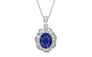 Sterling Silver Thailand Blue Sapphire Pendant Prime Quality (P5)