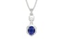 Sterling Silver Thailand Blue Sapphire Pendant Prime Quality (P6)