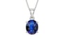 Sterling Silver Thailand Blue Sapphire Pendant Rare Quality (P10)