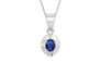 Sterling Silver Thailand Blue Sapphire Pendant Rare Quality (P11)