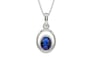 Sterling Silver Thailand Blue Sapphire Pendant Rare Quality (P12)