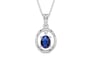 Sterling Silver Thailand Blue Sapphire Pendant Rare Quality (P2)