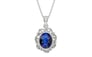 Sterling Silver Thailand Blue Sapphire Pendant Rare Quality (P5)