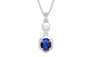 Sterling Silver Thailand Blue Sapphire Pendant Rare Quality (P6)