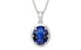 Sterling Silver Thailand Blue Sapphire Pendant Rare Quality (P8)