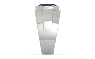 Sterling Silver Thailand Blue Sapphire Ring Fine Quality (R1)