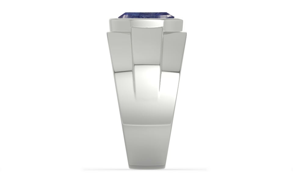 Sterling Silver Thailand Blue Sapphire Ring Fine Quality (R1)