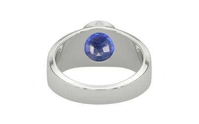 Sterling Silver Thailand Blue Sapphire Ring Fine Quality (R10)