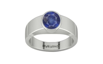 Sterling Silver Thailand Blue Sapphire Ring Fine Quality (R10)