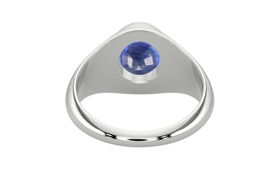 Sterling Silver Thailand Blue Sapphire Ring Fine Quality (R12)