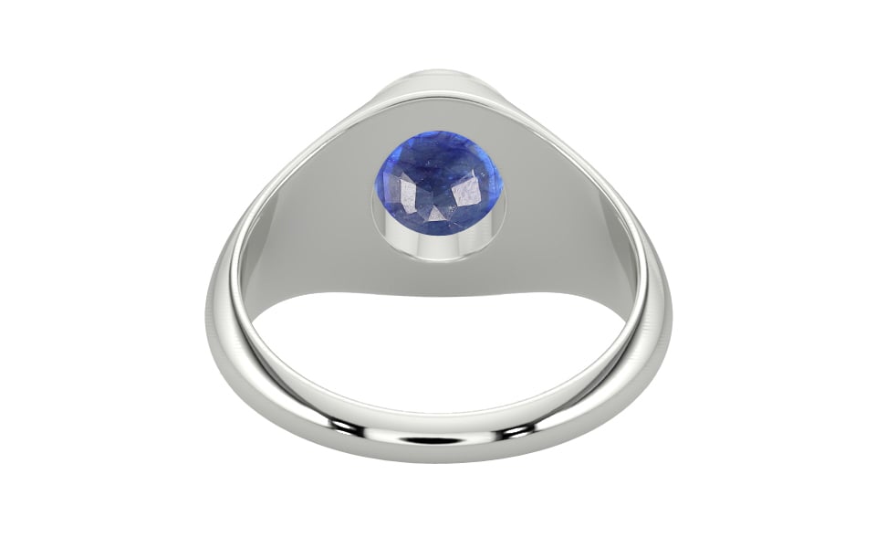 Sterling Silver Thailand Blue Sapphire Ring Fine Quality (R12)