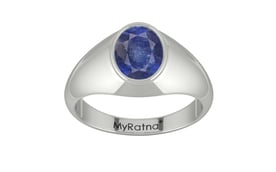 Sterling Silver Thailand Blue Sapphire Ring Fine Quality (R12)
