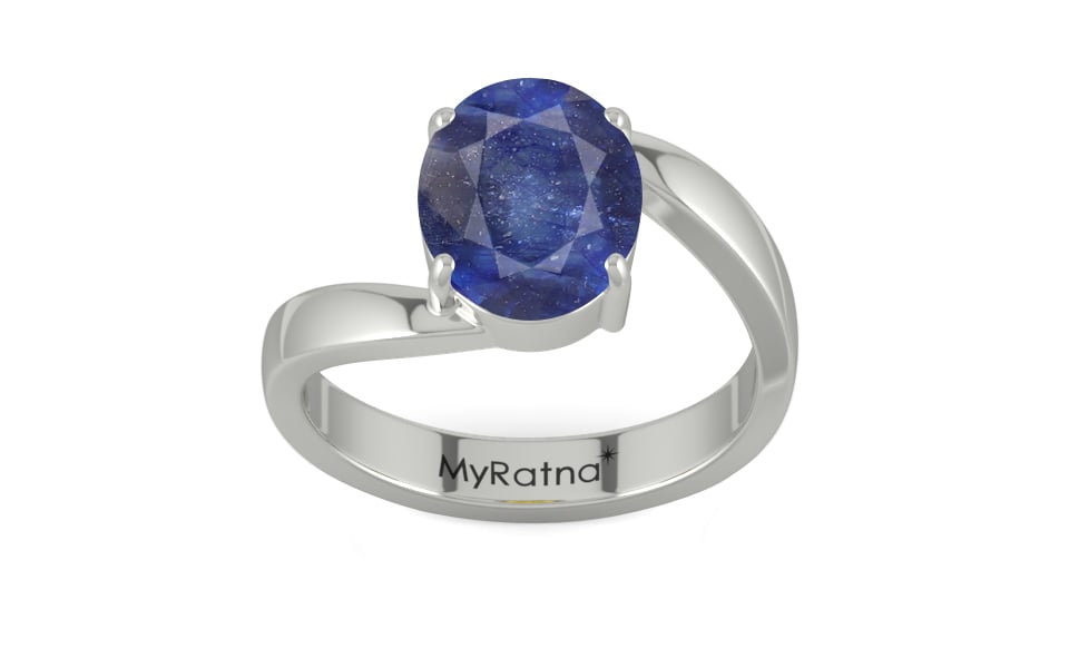 Sterling Silver Thailand Blue Sapphire Ring Fine Quality (R2)