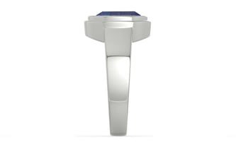 Sterling Silver Thailand Blue Sapphire Ring Fine Quality (R3)