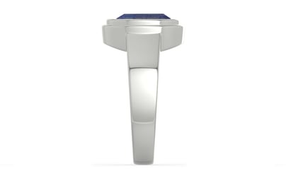 Sterling Silver Thailand Blue Sapphire Ring Fine Quality (R3)