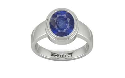 Sterling Silver Thailand Blue Sapphire Ring Fine Quality (R3)