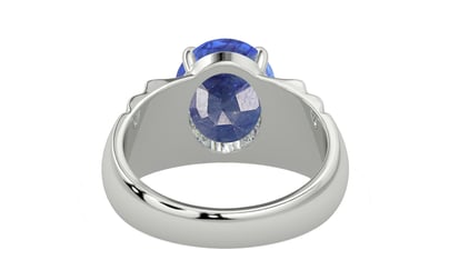 Sterling Silver Thailand Blue Sapphire Ring Fine Quality (R4)