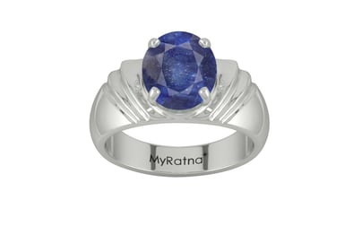 Sterling Silver Thailand Blue Sapphire Ring Fine Quality (R4)